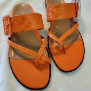 Vionic Julep Orange Leather Sandal 7.5W